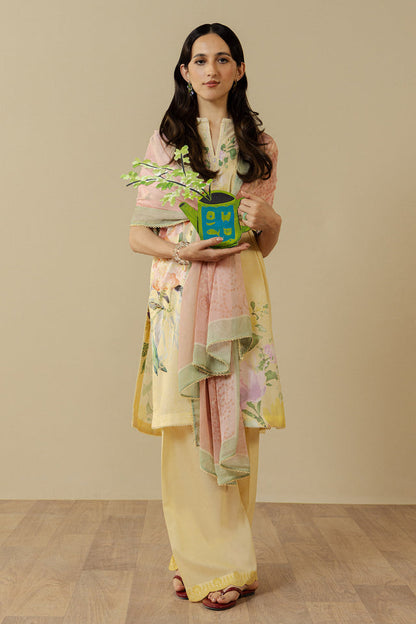 Zara Shahjahan | Coco Prints 26 | Avena-3B - Casual Dress - available at Maria Faisal in UK and USA.