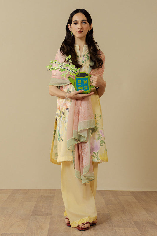 Zara Shahjahan | Coco Prints 26 | Avena-3B - Casual Dress - available at Maria Faisal in UK and USA.