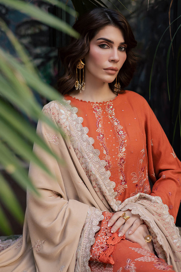 Nureh | Exclusive Leather Peach | NE-184 - Casual Dress - available at Maria Faisal in UK and USA.