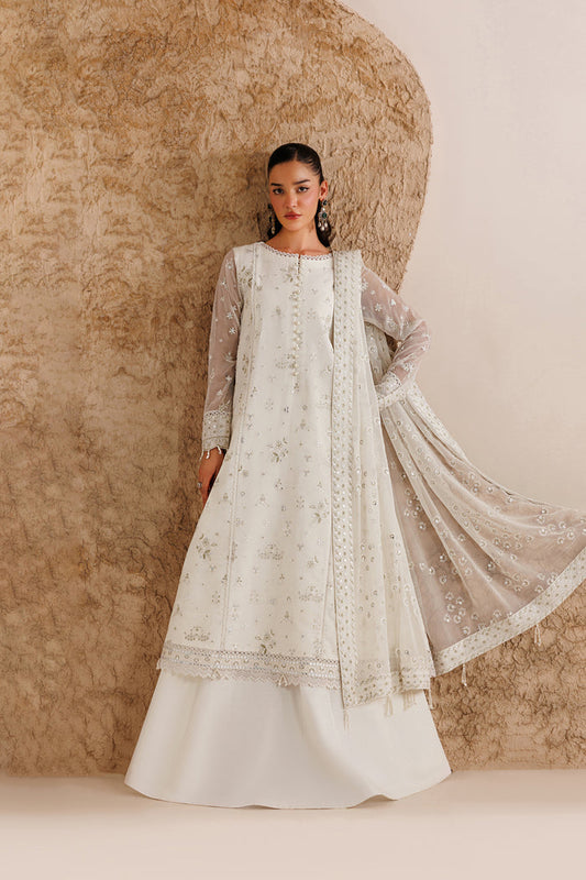 Farasha | Chiffon Threads 26 | Alpine White - Formal Dress - available at Maria Faisal in UK and USA.