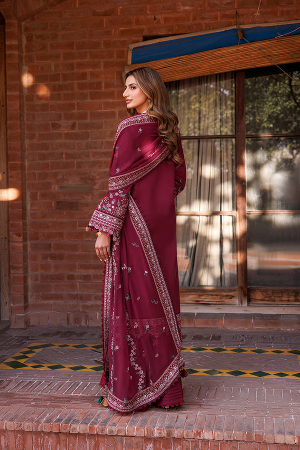 Farasha | Dastoor Embroidered Lawn SS24 | RUBY GLAM - Waniyas