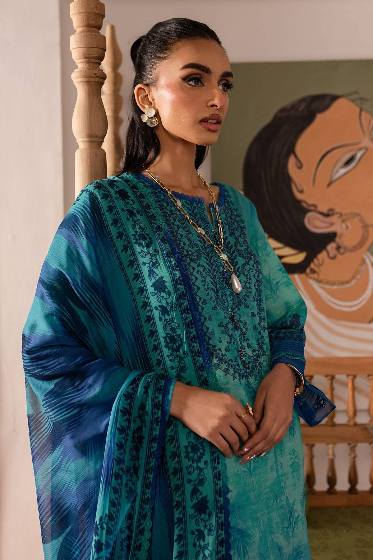 Nureh | Printed lawn 25 | SP-138 by Maria Faisal - Registered Vendor of : Nureh - type : Ladies Clothes - 100% original wedding dresses