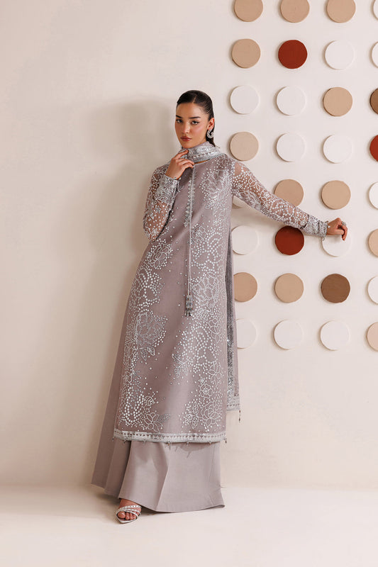 Farasha | Chiffon Threads 26 | WALNUT SILK - Formal Dress - available at Maria Faisal in UK and USA.