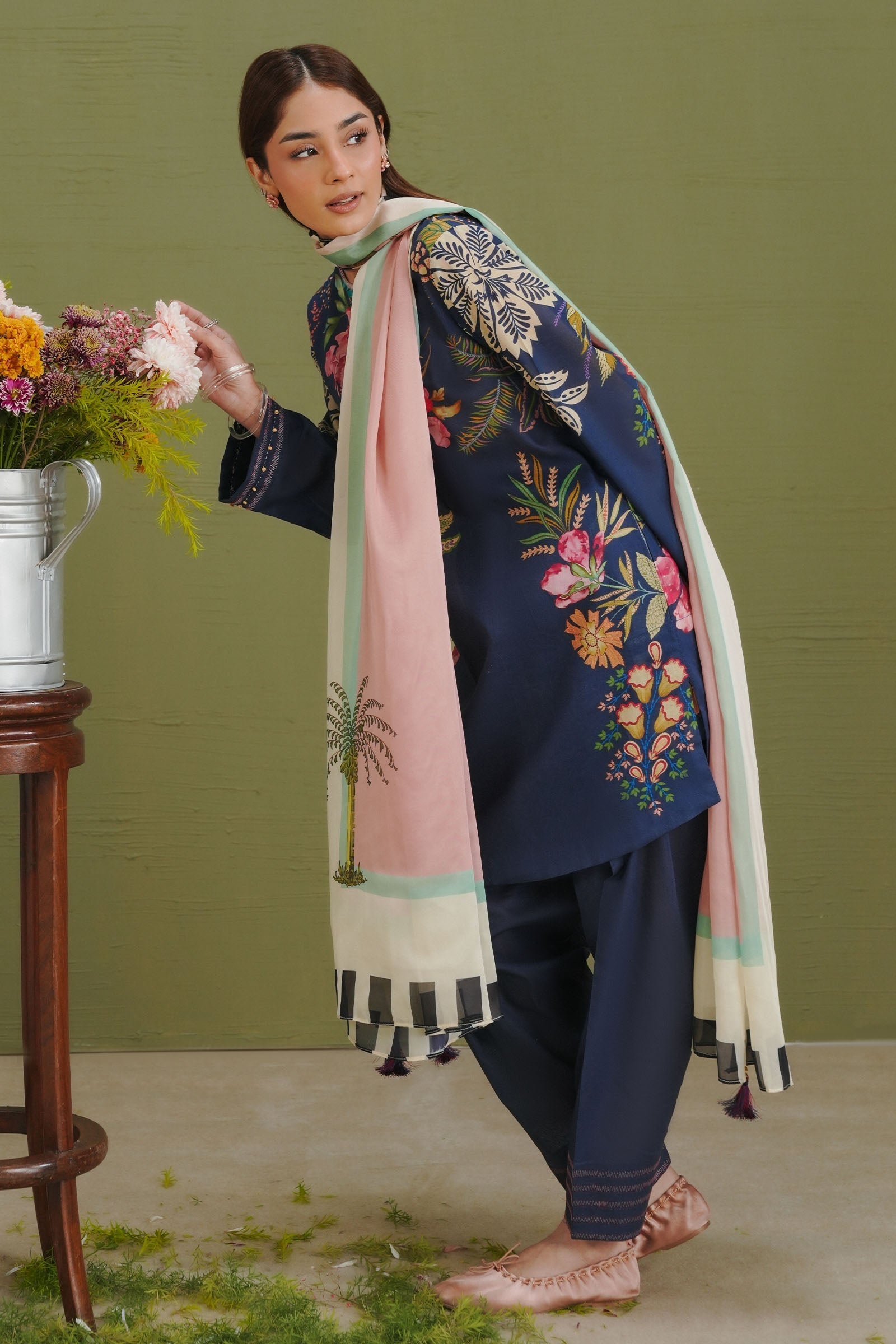 Zara Shahjahan | Coco Prints 26 | Vera-3B - Casual Dress - available at Maria Faisal in UK and USA.