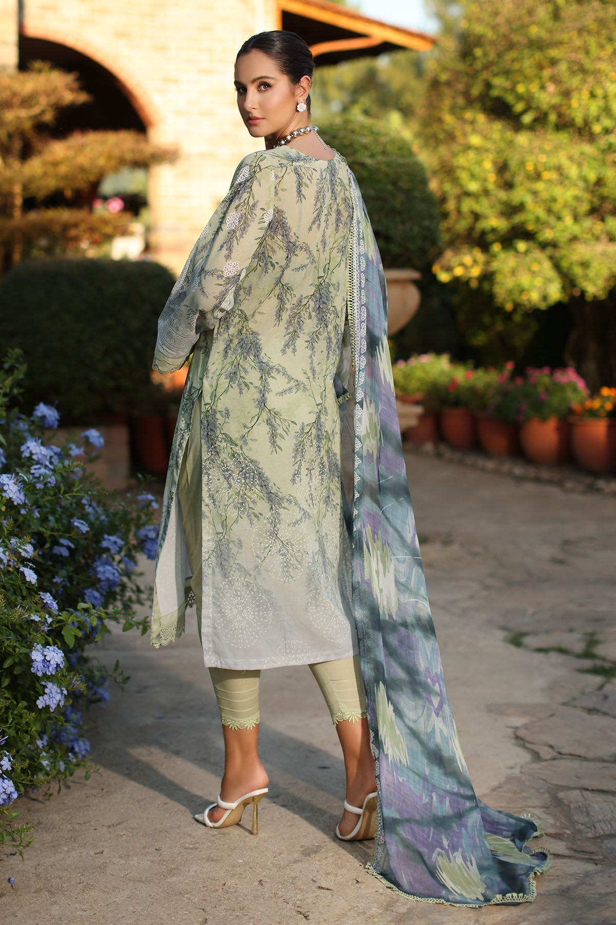 Nureh | Signature Prints 26 | SP-195 - Dress - available at Maria Faisal in UK and USA.