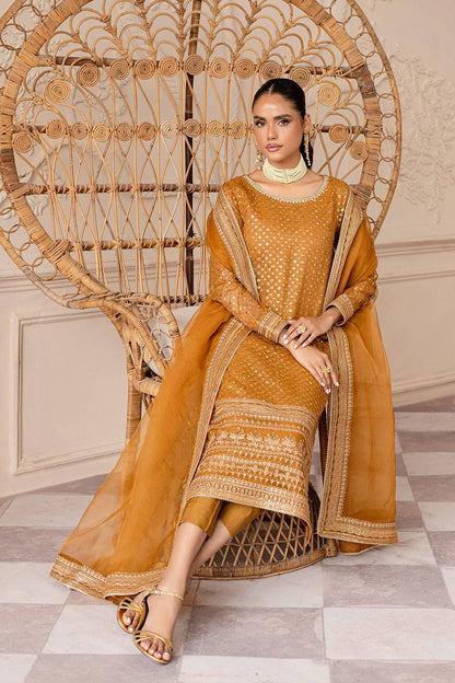 Batik | Zahay Festive Pret | Ezra Mustard by Maria Faisal - Registered Vendor of : Batik - type : Ladies Clothes - 100% original wedding dresses