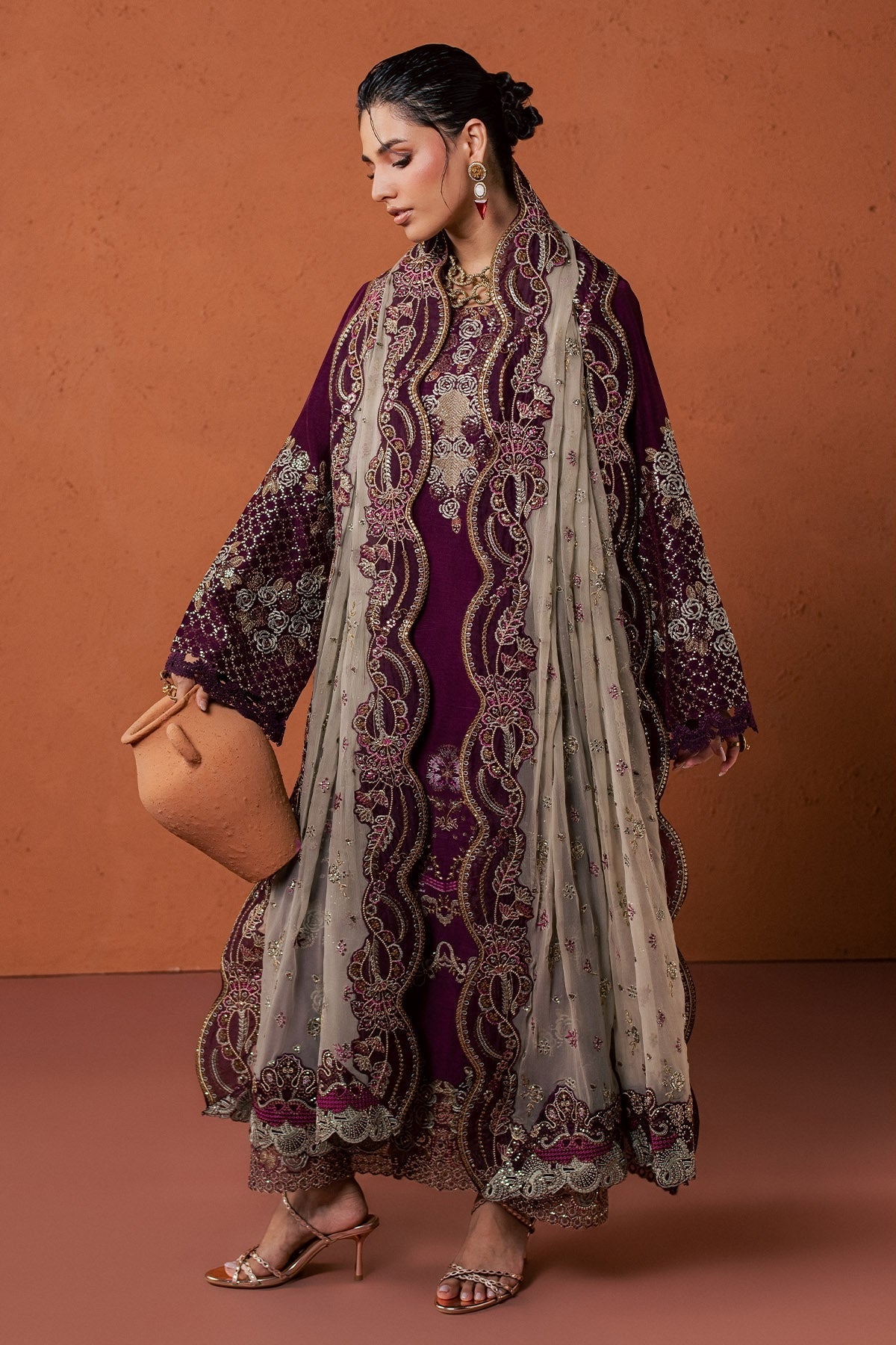 Nureh | Fancy Formal 26 | NP-829 - Formal Dress - available at Maria Faisal in UK and USA.