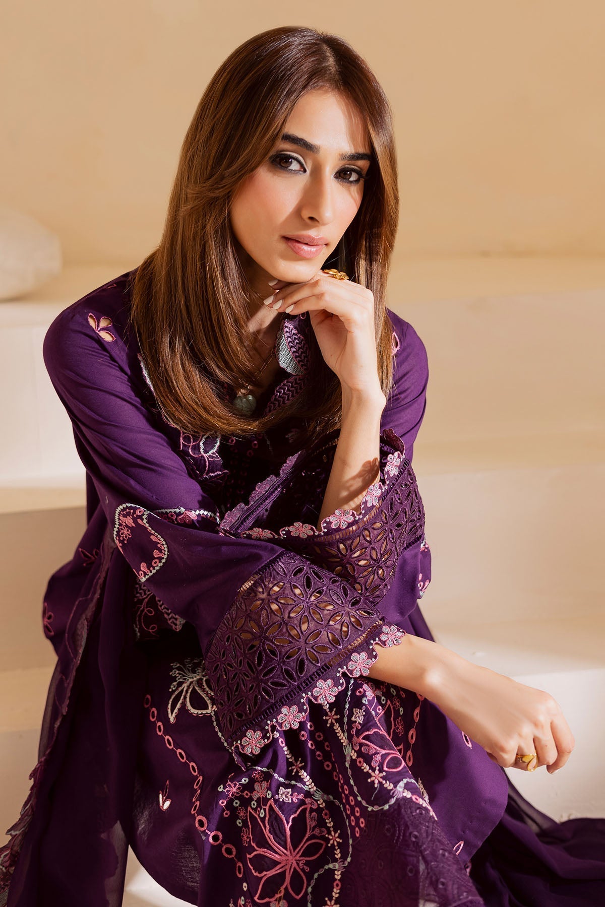 Nureh | Shades of Summer | NP-640 - Luxury Dress - available at Maria Faisal in UK and USA.