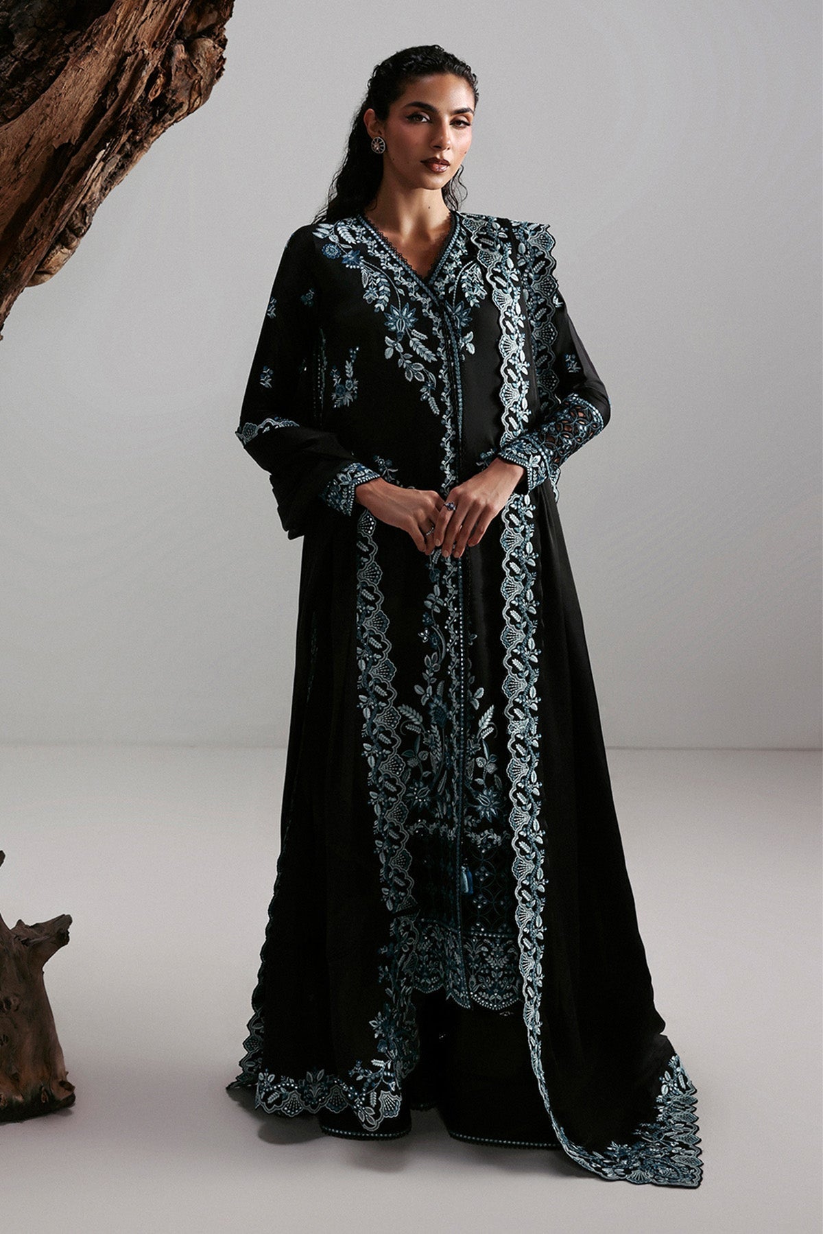 Afrozeh | Slate Ready to Wear | Rhylen - Ladies Clothes - Maria Faisal