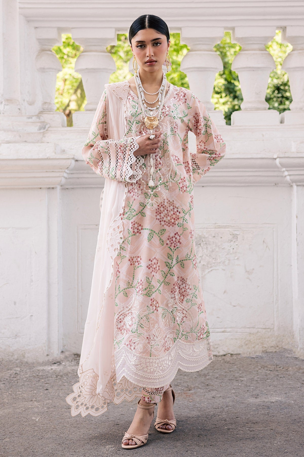 Nureh | Maya Lawn | NS-169 - Luxury Dress - available at Maria Faisal in UK and USA.
