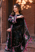 Farasha | Dastoor Embroidered Lawn SS24 | ORNATE NOIR - Waniyas