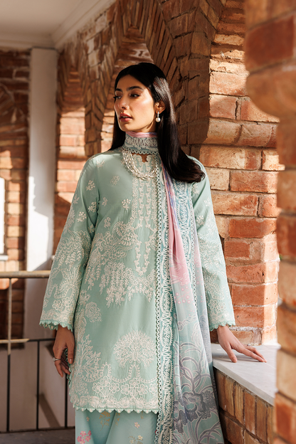 Emaan Adeel | Mirabelle Festive Luxury Lawn | ISOLDE - Luxury Dress - available at Maria Faisal in UK and USA.