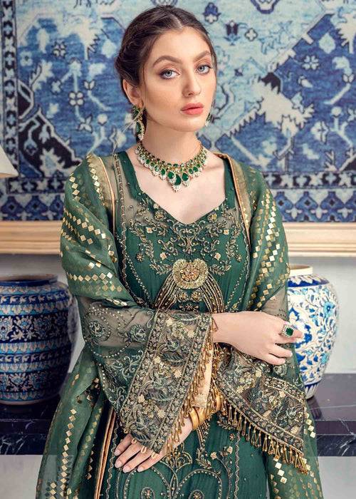 Meeral | Wedding Formals | ML-04-BOTTLE GREEN by Maria Faisal - Registered Vendor of : Meeral - type : Ladies Clothes - 100% original wedding dresses