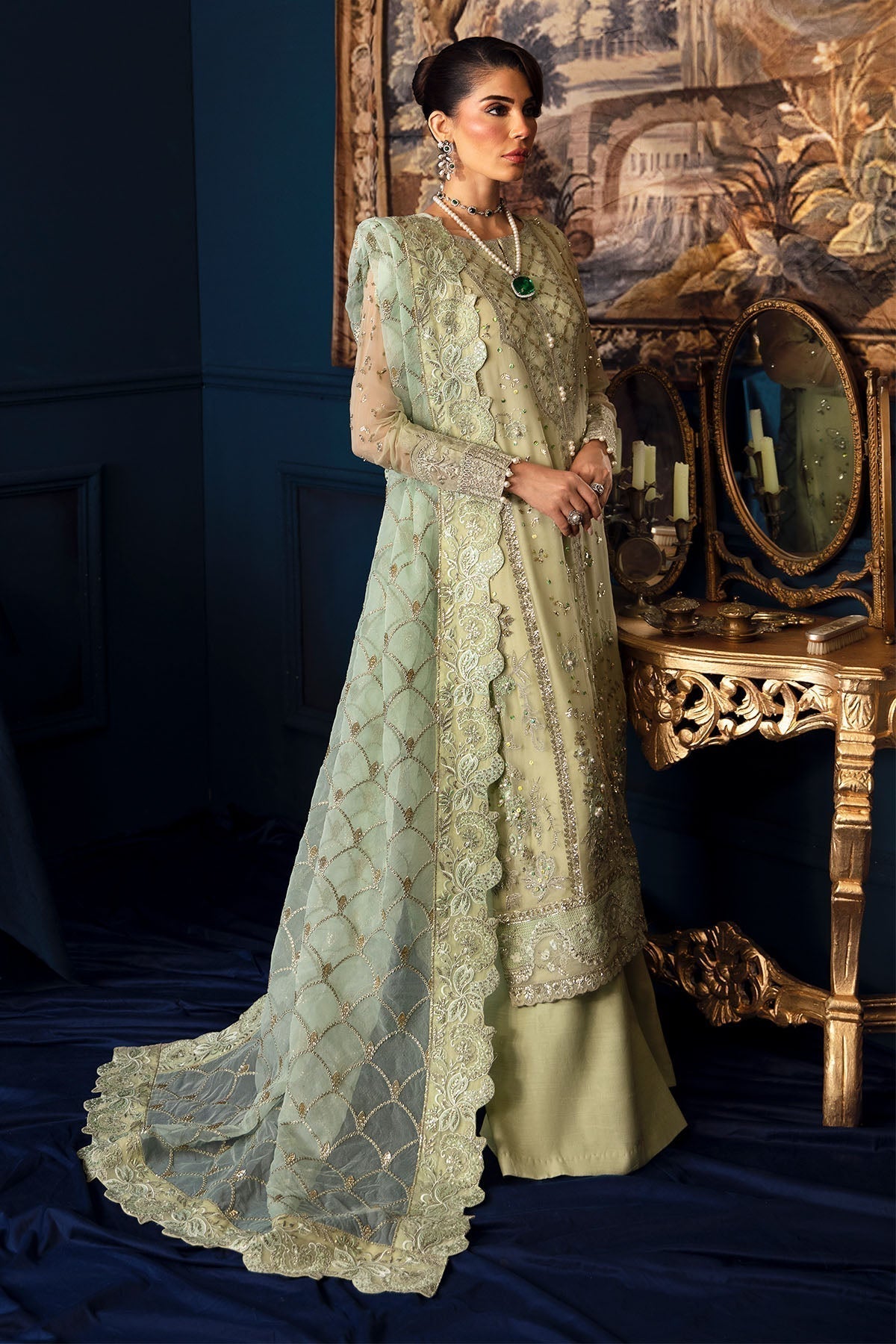Nureh | Elanora Formal 24 | NEL-50-Meadow - Ladies Clothes - Maria Faisal