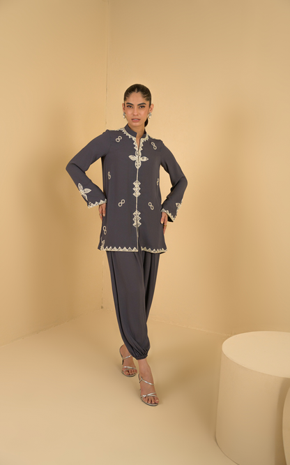 Sana Abbas | La Fiesta | Xena - Luxury Dress - available at Maria Faisal in UK and USA.