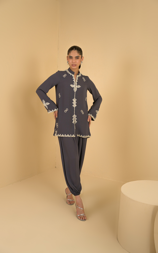 Sana Abbas | La Fiesta | Xena - Luxury Dress - available at Maria Faisal in UK and USA.