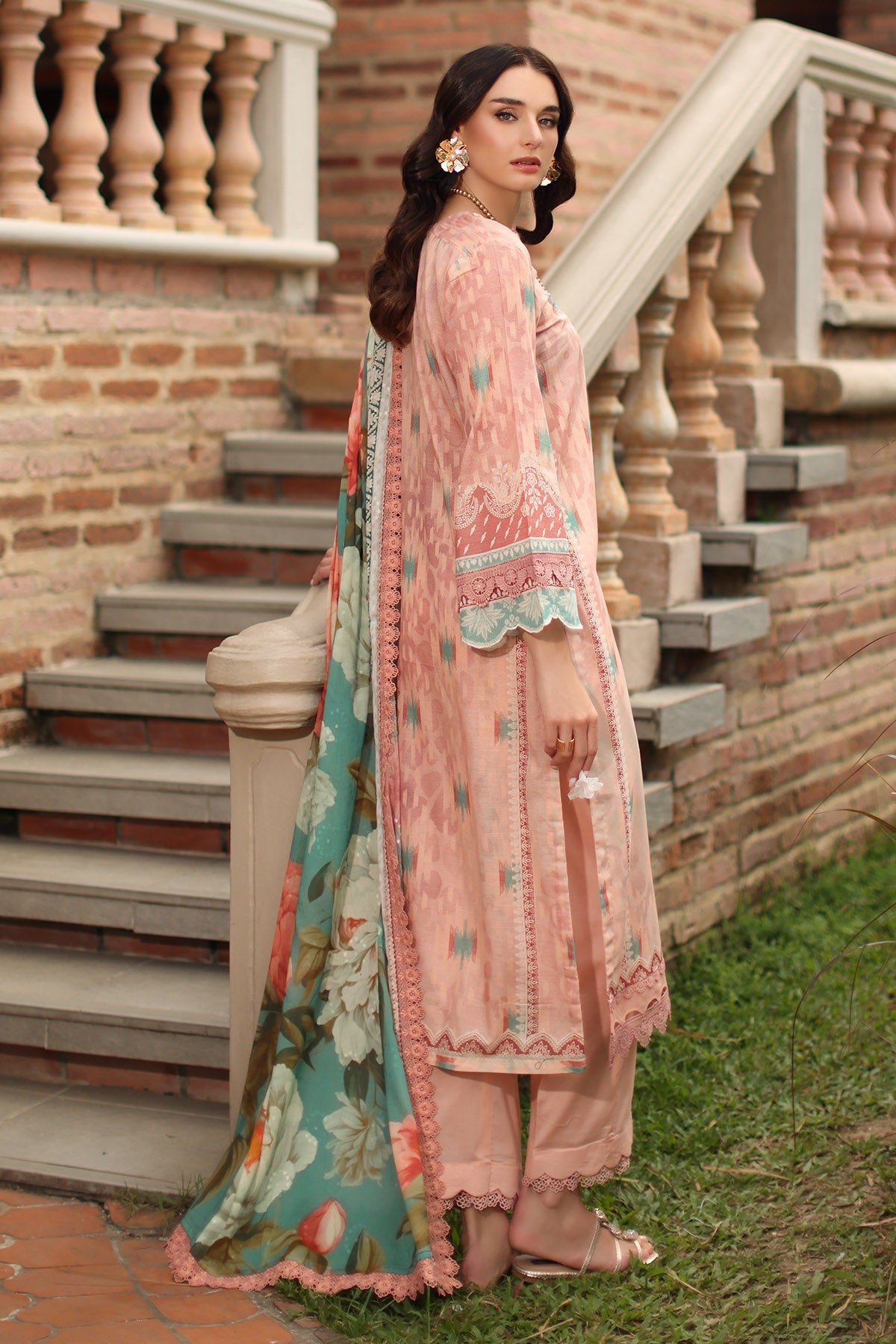 Nureh | Signature Prints 26 | SP-203 - Luxury Dress - available at Maria Faisal in UK and USA.