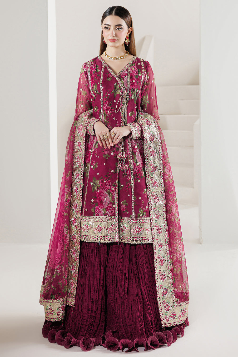 Farasha | Formals 26 | Rouge Reign - Formal Dress - available at Maria Faisal in UK and USA.