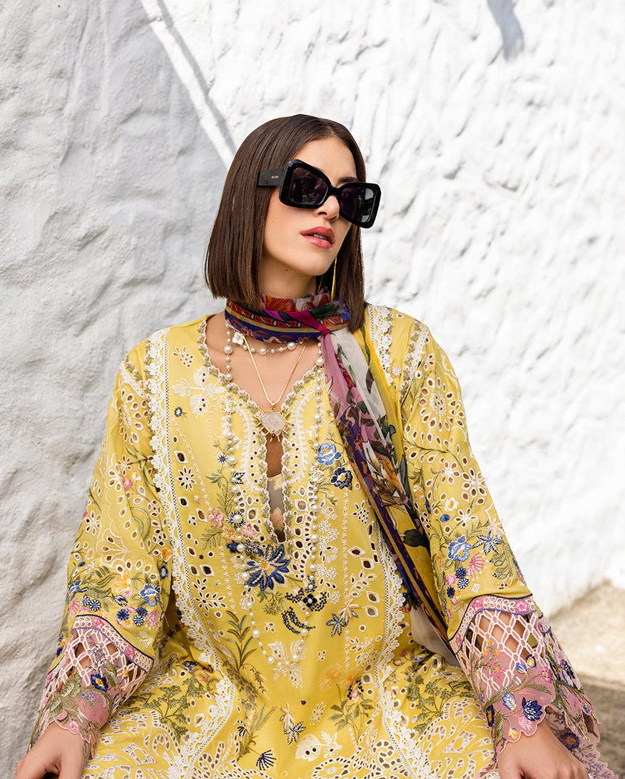 Esmel | Mon Tresor Luxe Lawn 26 | Belle Ame - Luxury Dress - available at Maria Faisal in UK and USA.