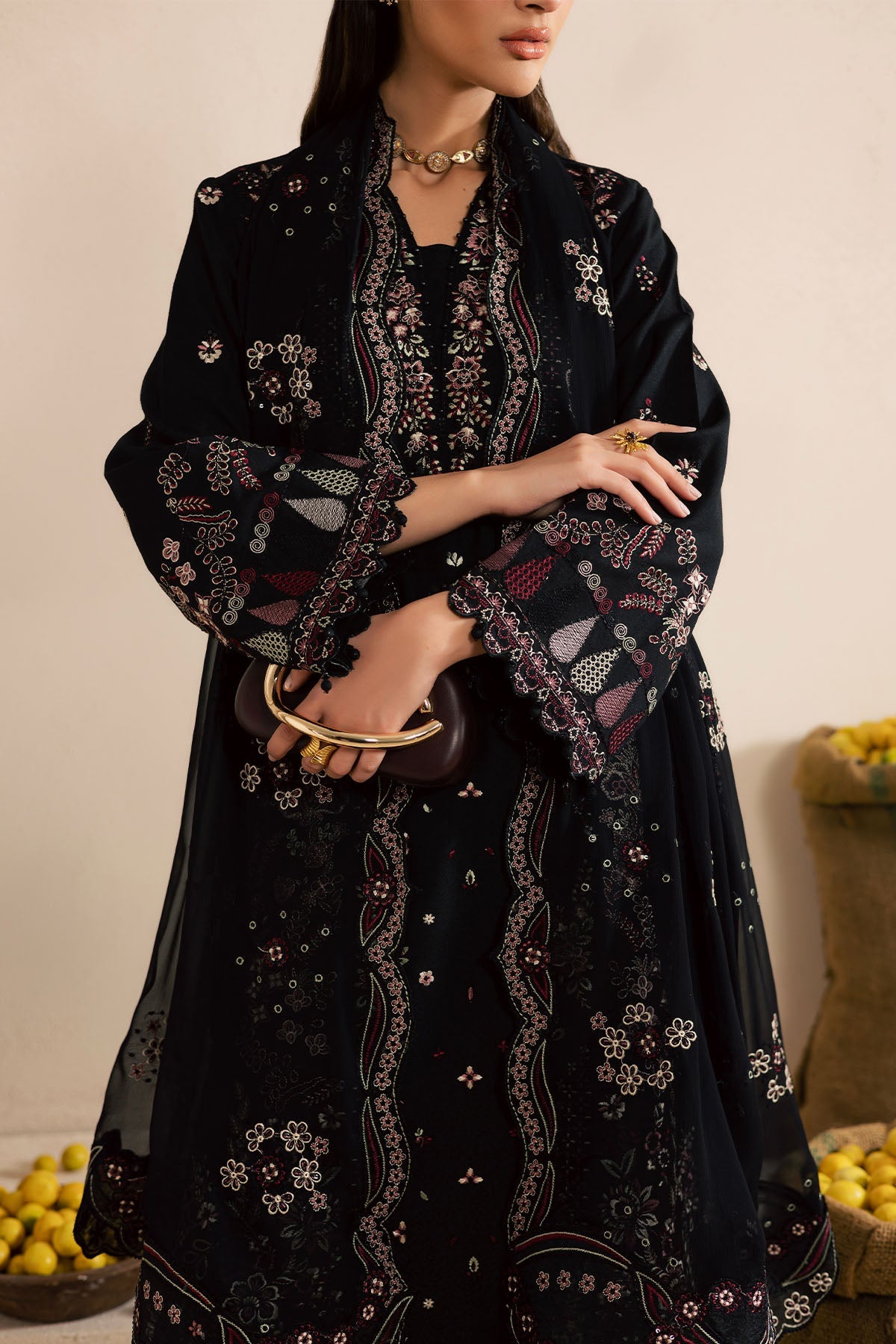 Nureh | Karandi Collection | NE-221 - Luxury Dress - available at Maria Faisal in UK and USA.