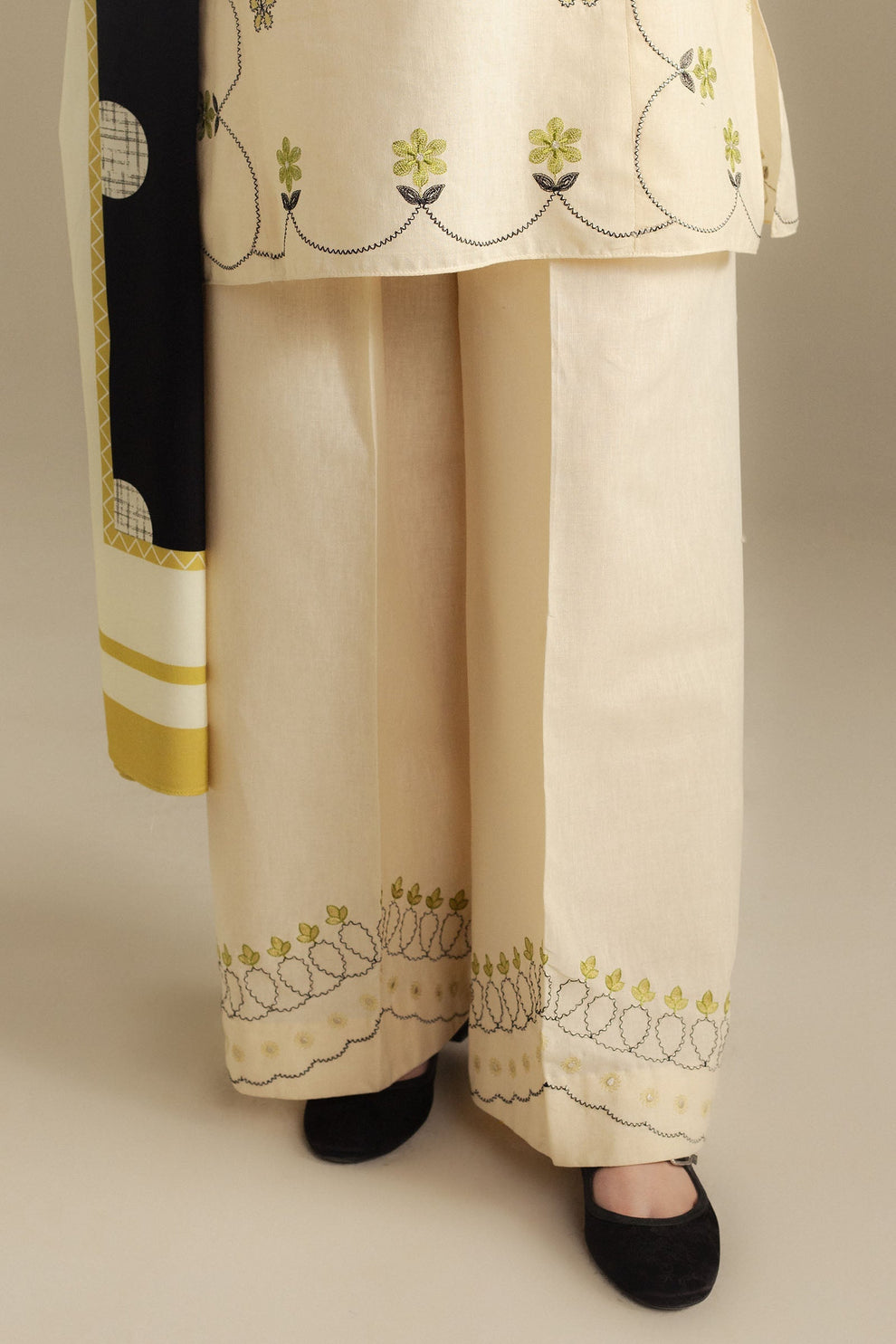 Zara Shahjahan | Coco Winter 25 | Fawn-8B - Luxury Dress - available at Maria Faisal in UK and USA.