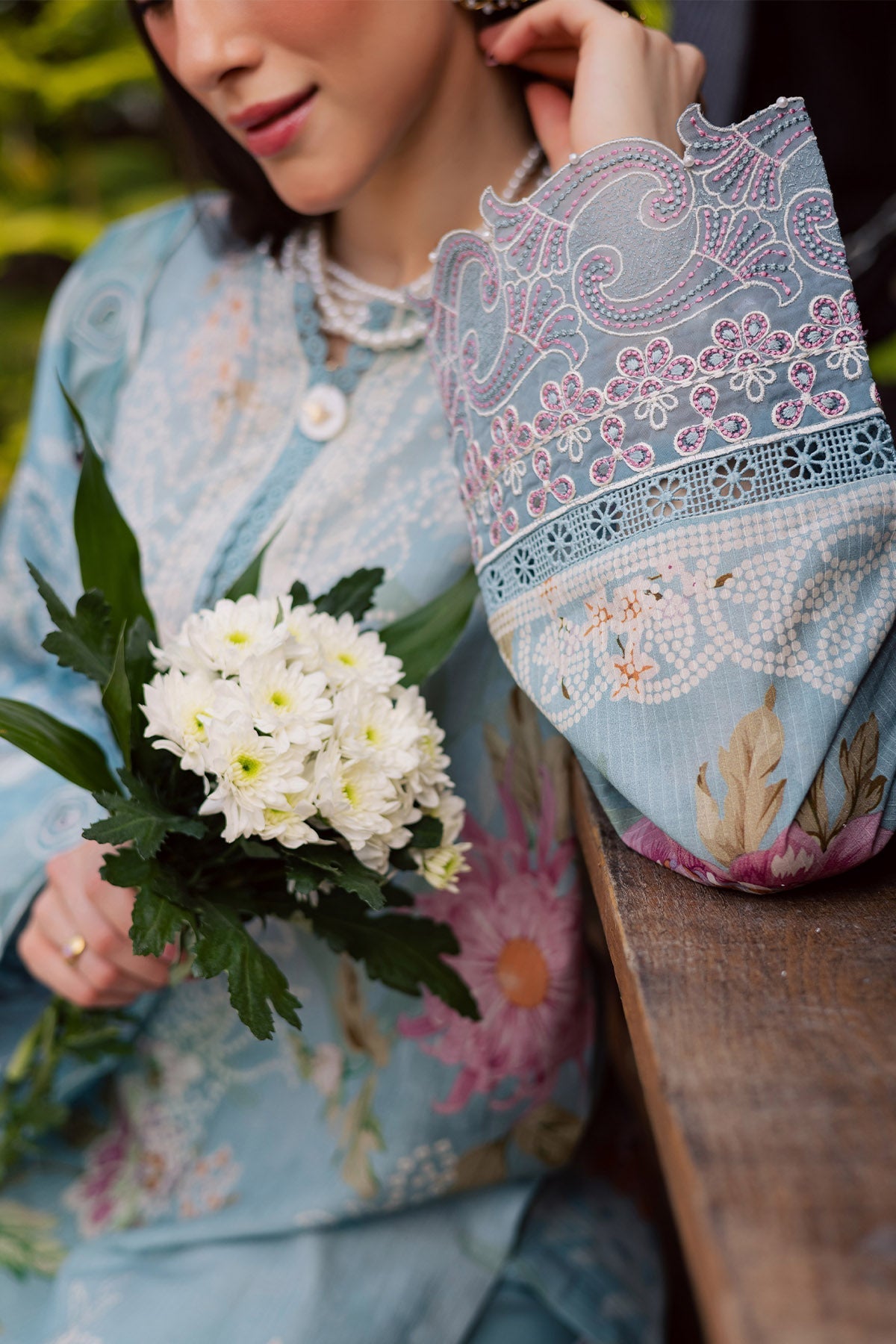 Nureh | Gardenia Lawn 26 | NSG-209 - Dress - available at Maria Faisal in UK and USA.