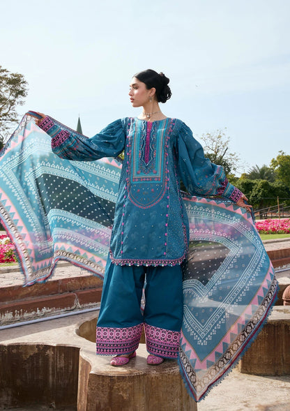 Kahf Premium | Prints Collection 26 | KPS-4A FALAK ARA - Luxury Dress - available at Maria Faisal in UK and USA.