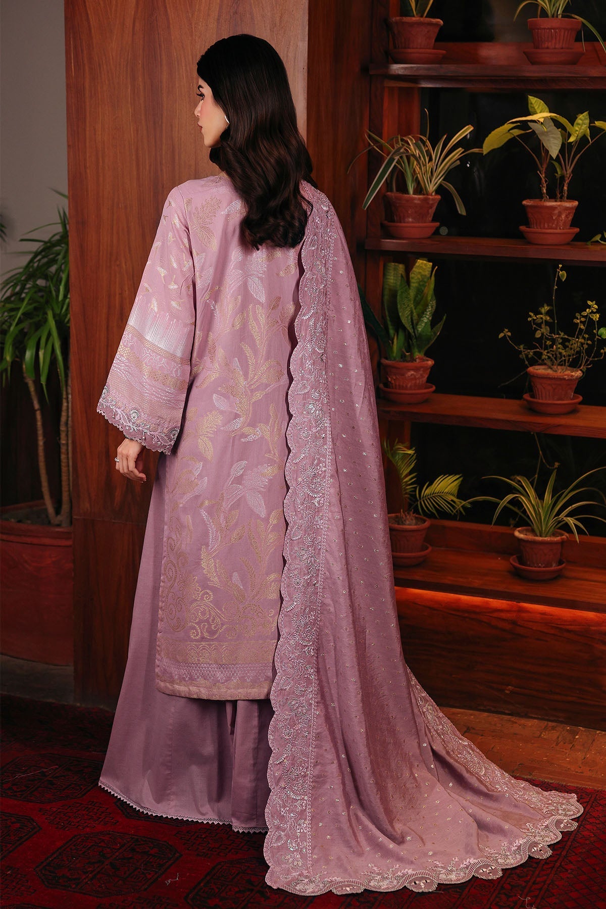 Nureh | Exclusive Jacquard | NE-222 - Luxury Dress - available at Maria Faisal in UK and USA.