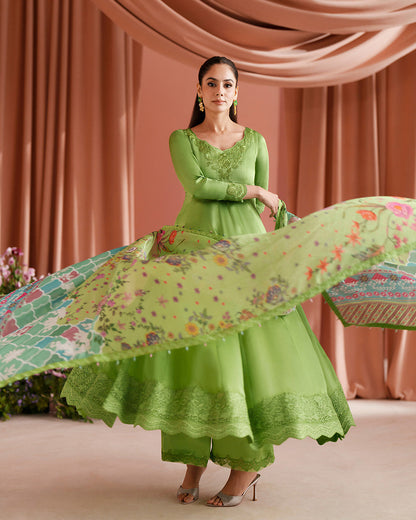 Faiza Saqlain | Roim Silk Edit | Gomana - Luxury Dress - available at Maria Faisal in UK and USA.
