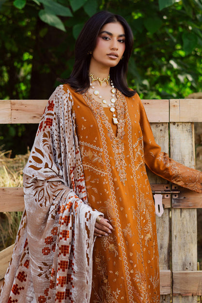 NE-188 – authentic Pakistani dress from the Exclusive Leather Peach collection for women in the UK