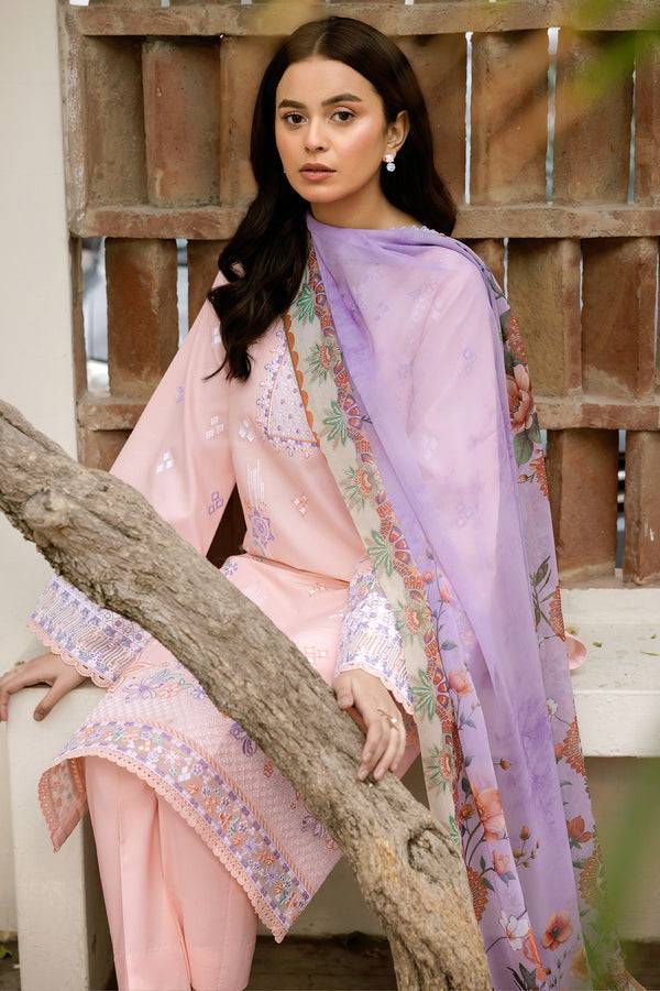 Farasha | Summer Weaves Embroidered Lawn | Coral Peach by Maria Faisal - Registered Vendor of : Farasha - type : Ladies Clothes - 100% original wedding dresses