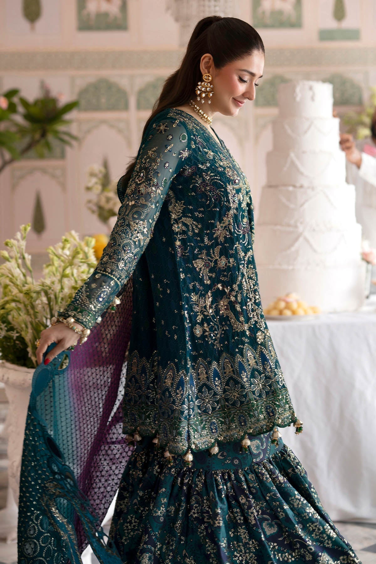 Nureh | Jhoomro Formals |NL-94 Amania - Formal Dress - available at Maria Faisal in UK and USA.