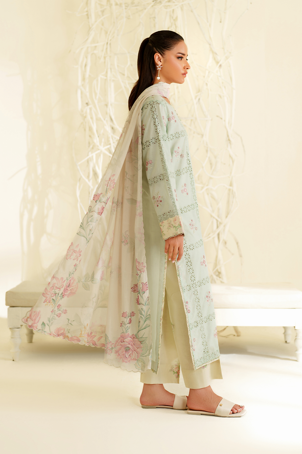 Iznik | lawn 26 | UE-531 - Dress - available at Maria Faisal in UK and USA.