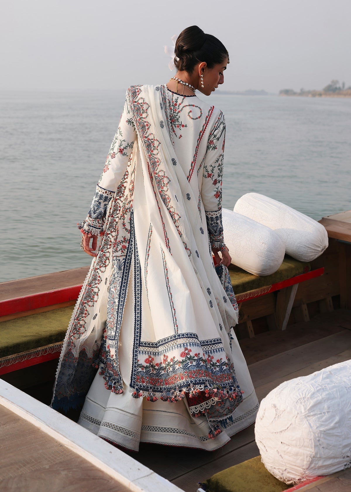 Hussain Rehar | Kalabagh Luxury Lawn 26 | Yuki - Luxury Dress - available at Maria Faisal in UK and USA.