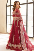 Farasha | Lu Zella Premium Formals 25 | Carmine Allure - Ladies Clothes - Maria Faisal