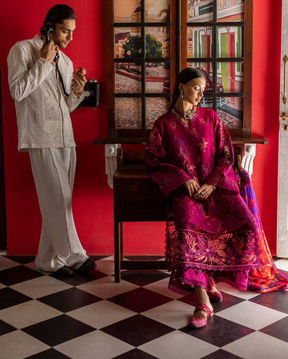Esmel | Mon Tresor Luxe Lawn 26 | Paix Amour Bonheur - Luxury Dress - available at Maria Faisal in UK and USA.