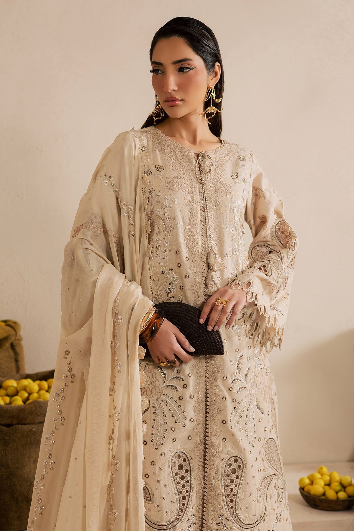 Nureh | Karandi Collection | NE-218 - Luxury Dress - available at Maria Faisal in UK and USA.
