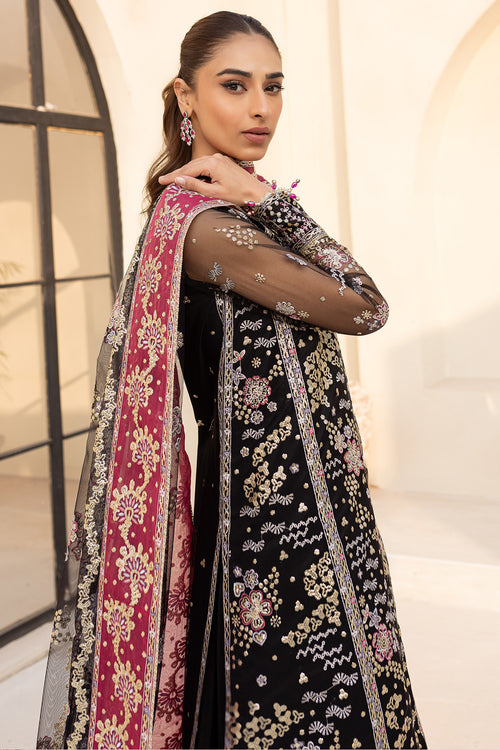 Farasha | Lu Zella Premium Formals 25 | Stardust Noir - Ladies Clothes - Maria Faisal