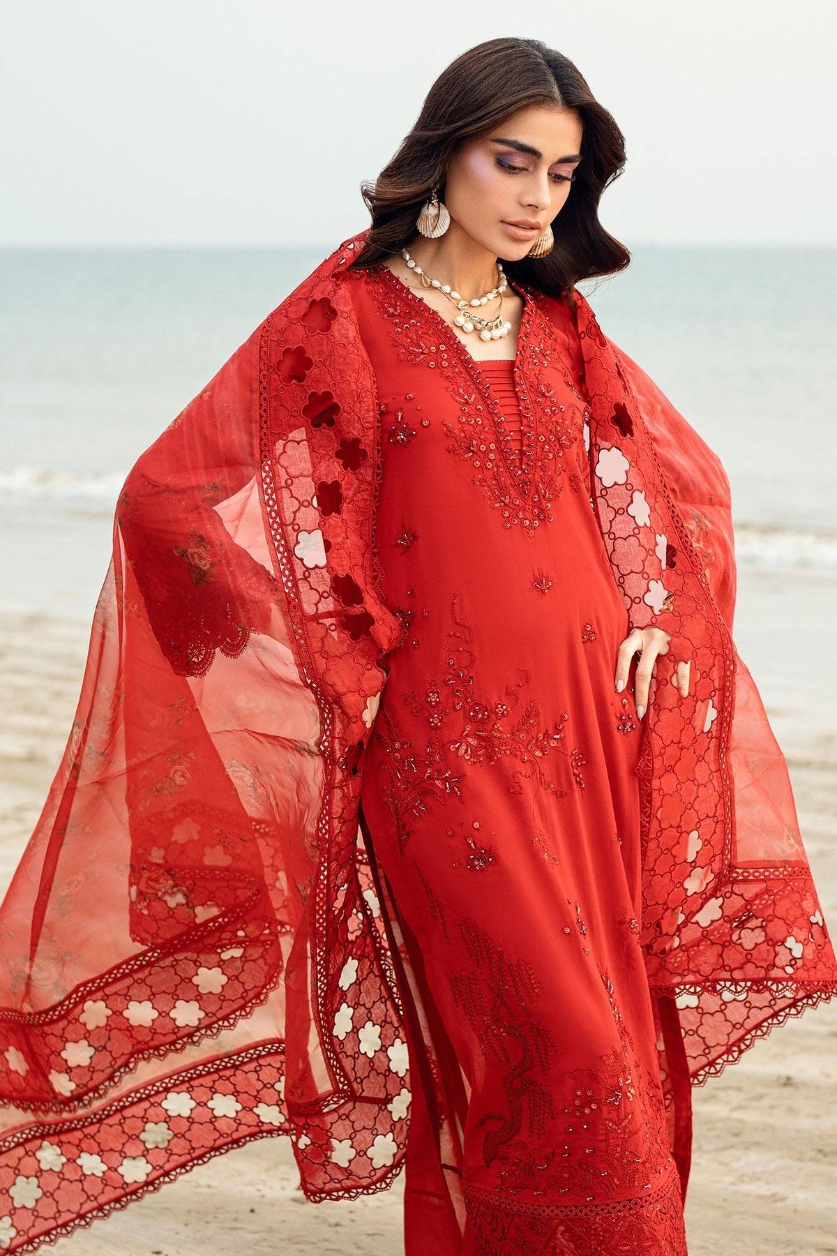 Nureh | Khuwab Luxury Lawn | NE-147 by Maria Faisal - Registered Vendor of : Nureh - type : Ladies Clothes - 100% original wedding dresses