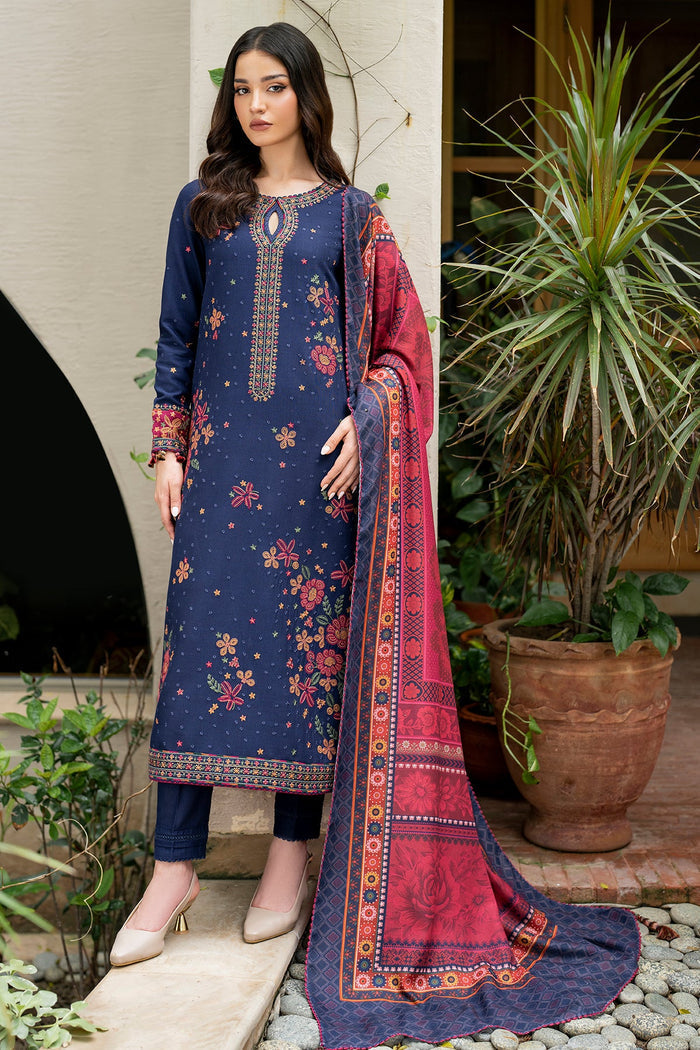 Jazmin | Winter Edition 24 | KHADDAR UW-0051 - Designer Dress with Intricate embroidery and embellishments. Shop elegent wedding dress at Maria Faisal.