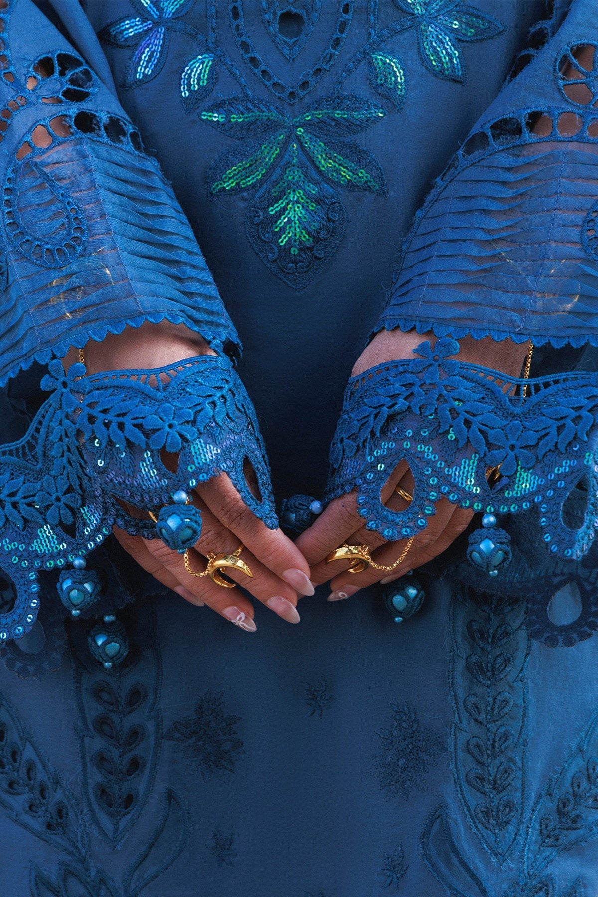 Nureh | Aman Luxe | Kaia NE-229 - Luxury Dress - available at Maria Faisal in UK and USA.