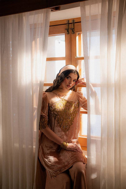 Caia | Luxury Velvet Edit 25 | Roselle (Pink) by Maria Faisal - Registered Vendor of : Caia - type : Ladies Clothes - 100% original wedding dresses