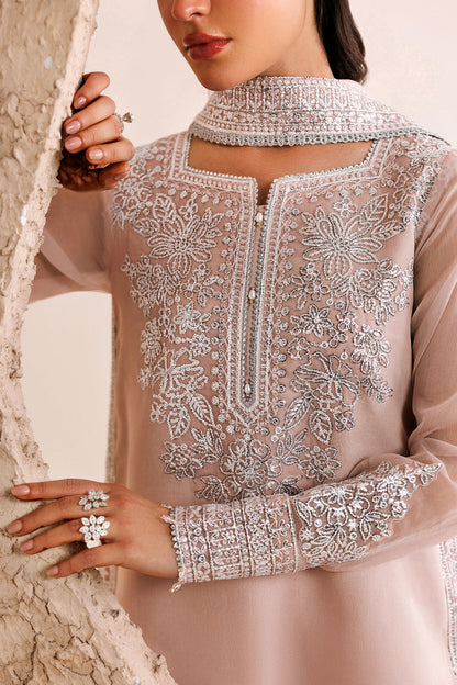 Farasha | Chiffon Threads 26 | Warm Lume - Formal Dress - available at Maria Faisal in UK and USA.