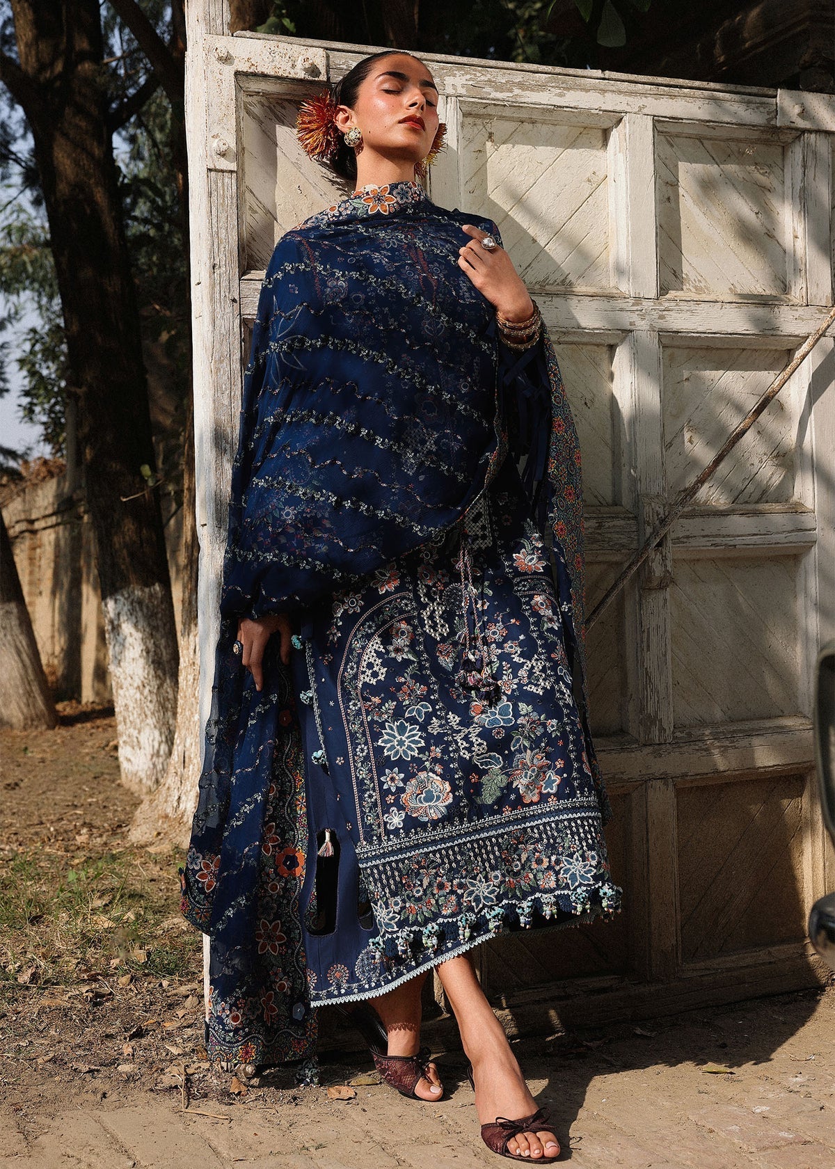 Hussain Rehar | Kalabagh Luxury Lawn 26 | Amalfi - Luxury Dress - available at Maria Faisal in UK and USA.