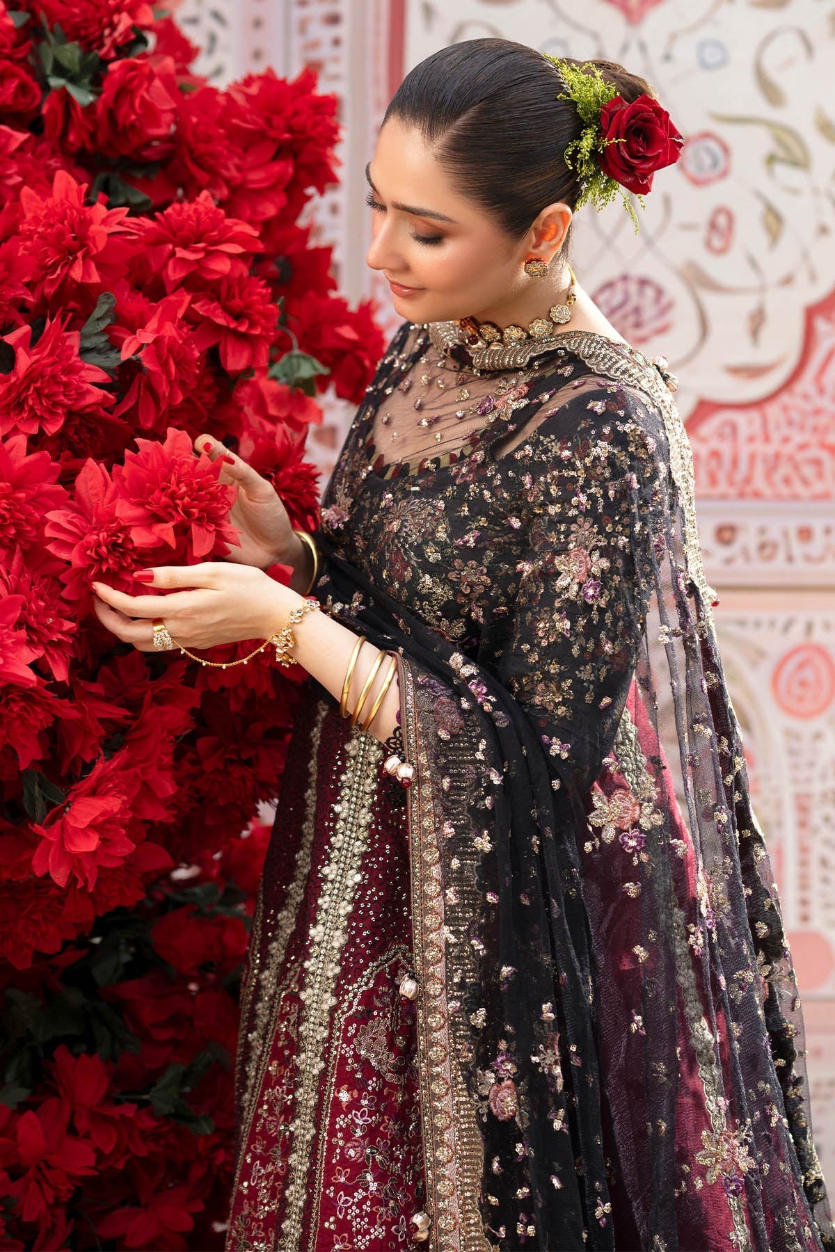 Nureh | Jhoomro Formals | NL-95 Emara - Formal Dress - available at Maria Faisal in UK and USA.