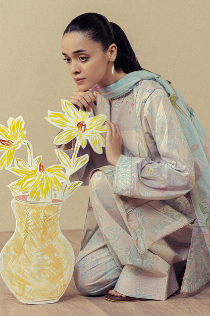 Zara Shahjahan | Coco Prints 26 | Fiora-2B - Casual Dress - available at Maria Faisal in UK and USA.