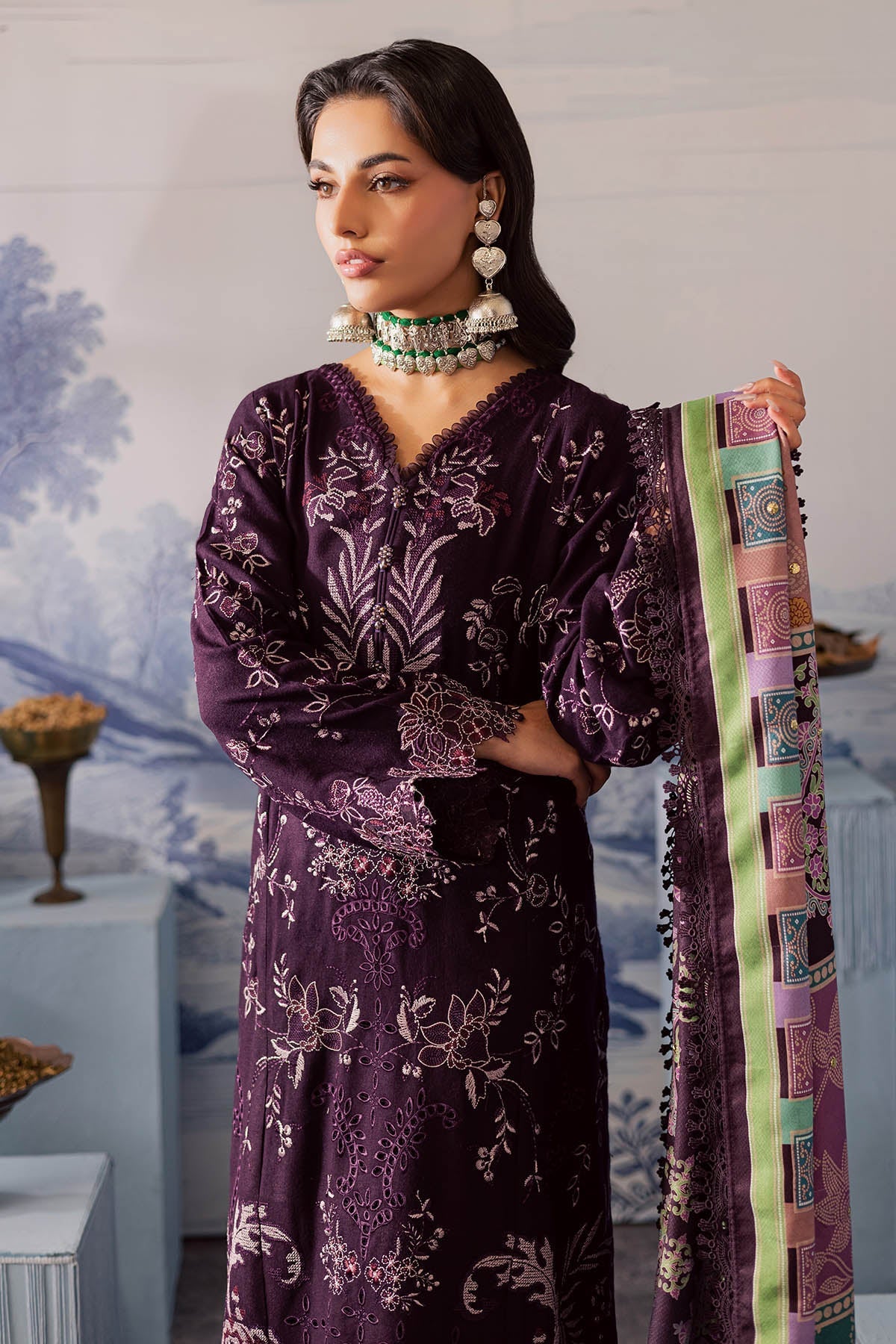 NE-208 – authentic Pakistani dress from the Bazaar Luxe 25 collection for women in the UK