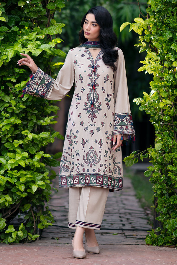 Jazmin | Winter Edition 24 | KHADDAR UW-0059 - Designer Dress with Intricate embroidery and embellishments. Shop elegent wedding dress at Maria Faisal.