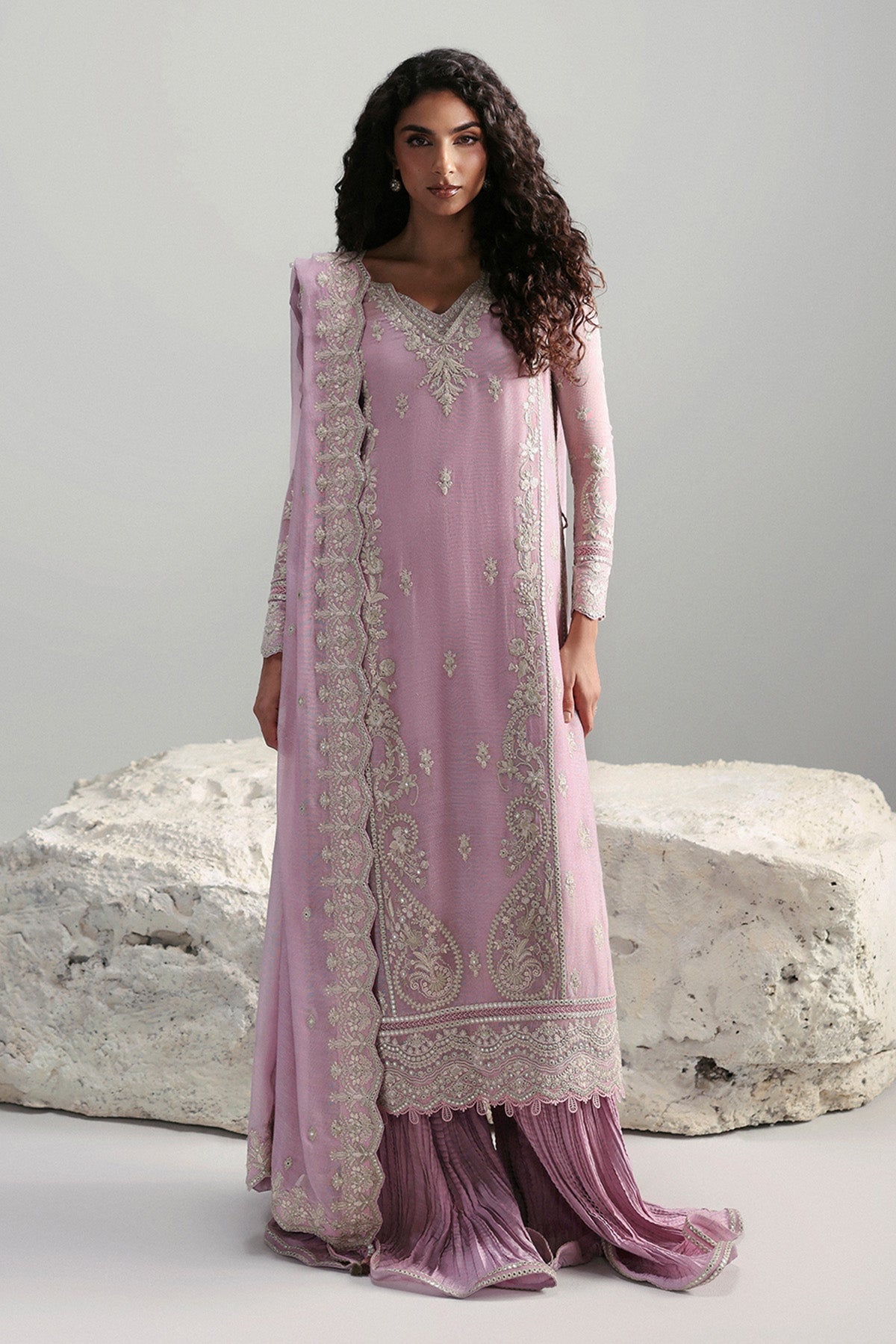 Afrozeh | Slate Ready to Wear | Elowen - Ladies Clothes - Maria Faisal