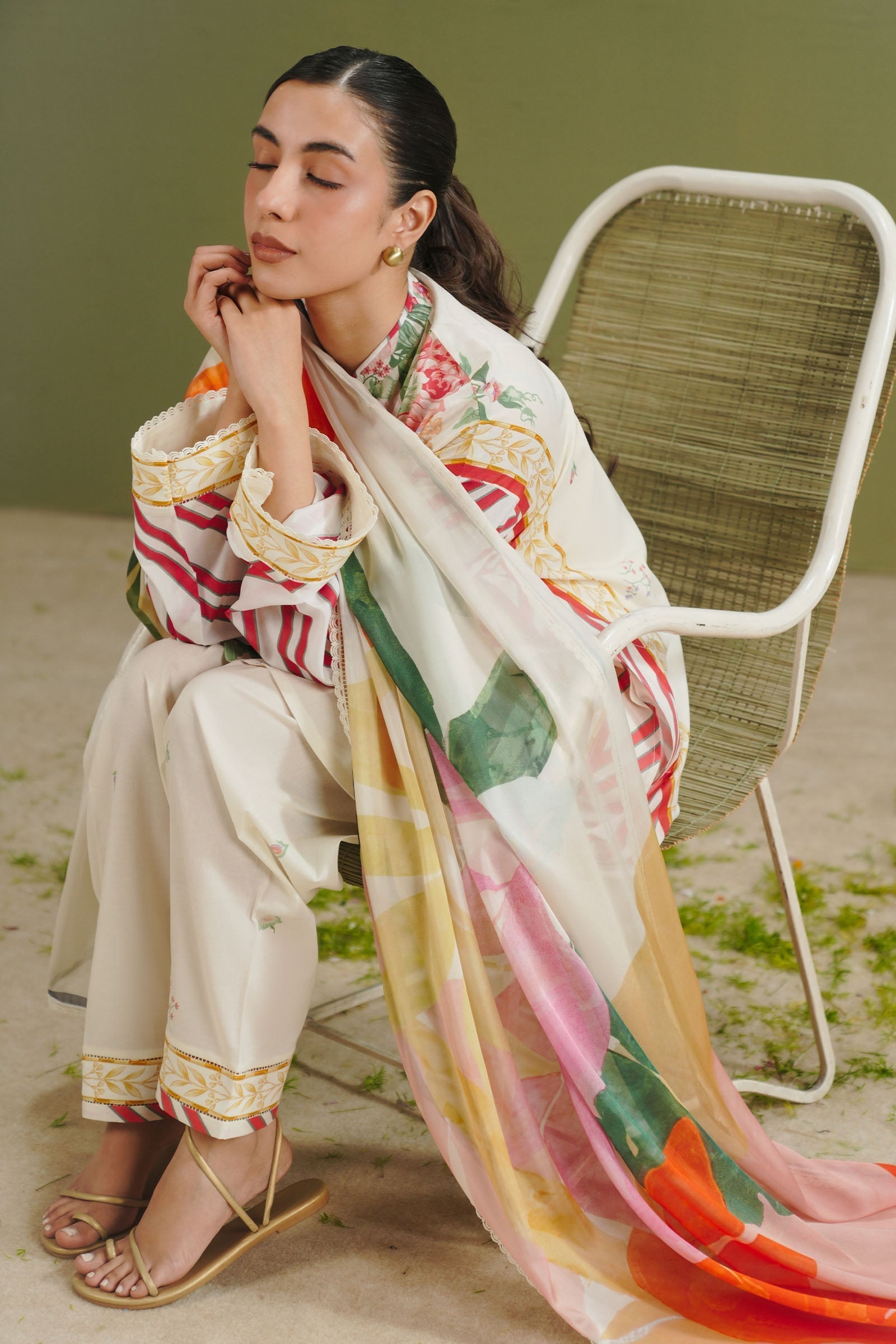 Zara Shahjahan | Coco Prints 26 | Zeya-1A - Casual Dress - available at Maria Faisal in UK and USA.